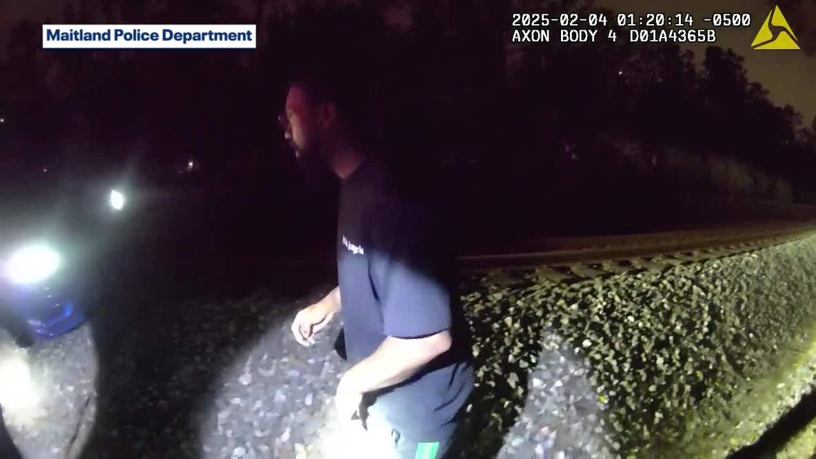 Marcus Jordan arrest video: $300K car trapped on railroad tracks